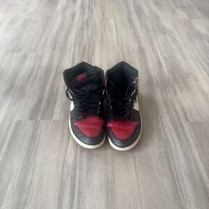 Jordan Men’s Black and Red Sneakers